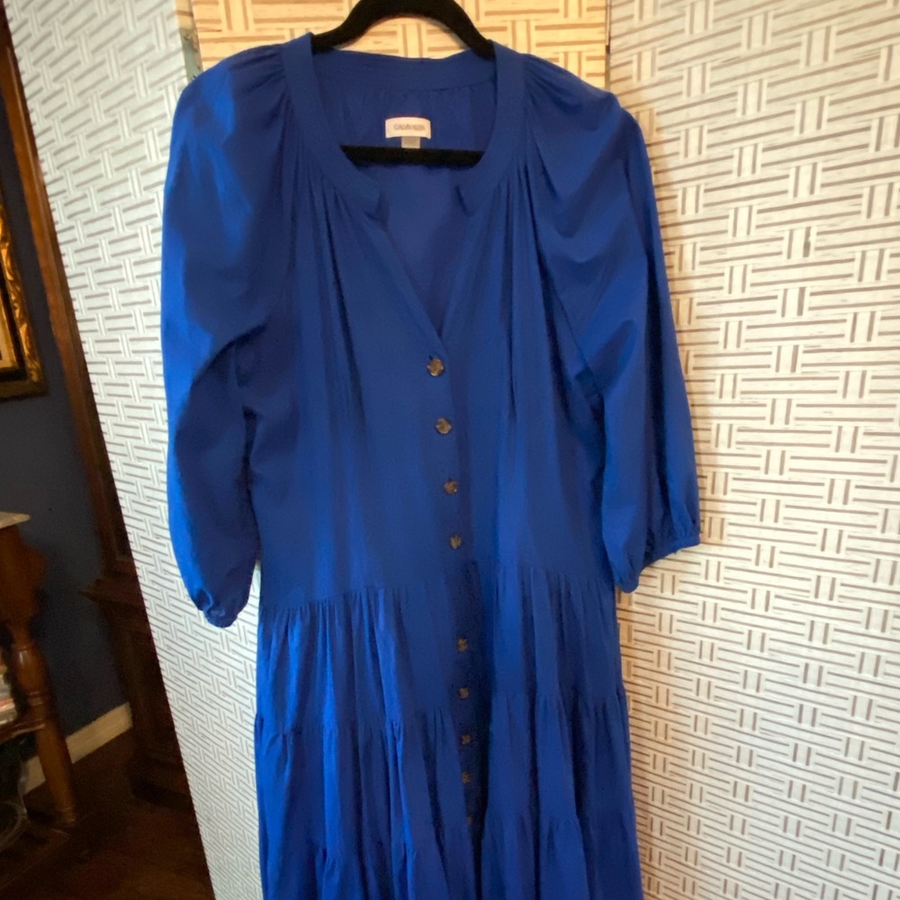 Calvin Klein Royal Blue Long Sleeve Dress